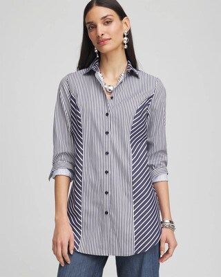 爆買い Stripes Mixed Iron™ No Tunic Chico's | トップス